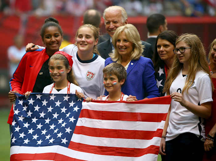 The Bidens at the 2015 Women's World Cup final